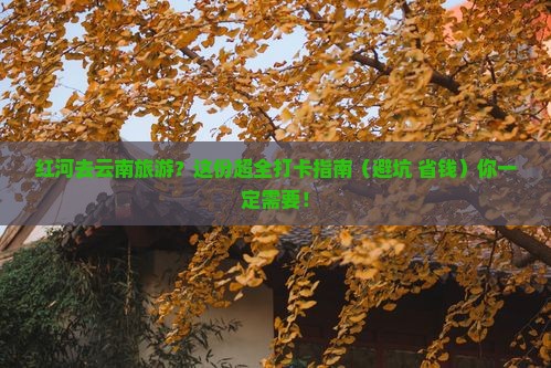 红河去云南哪里玩