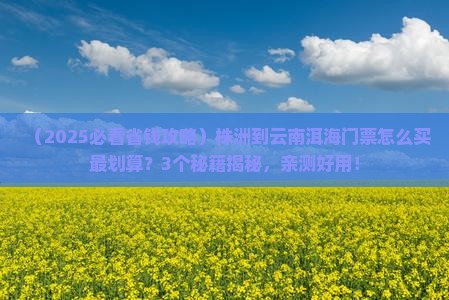 株洲到云南洱海门票