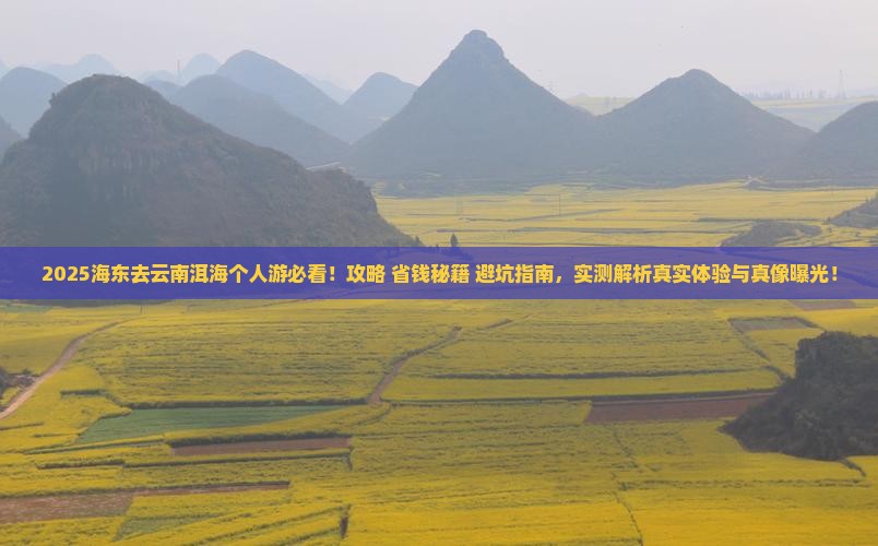 海东去云南洱海个人游