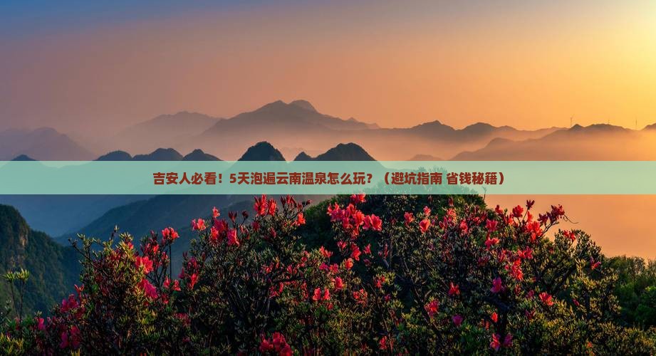 吉安到云南温泉五日游