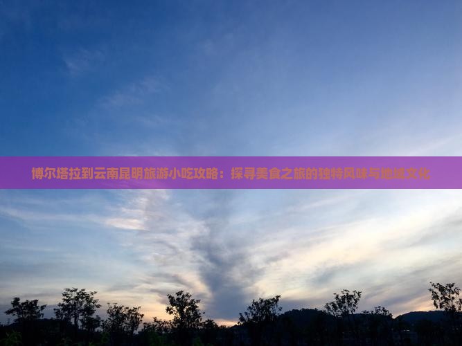 博尔塔拉到云南昆明旅游小吃攻略：探寻美食之旅的独特风味与地域文化