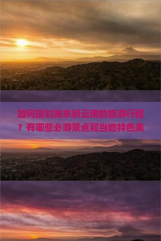如何规划海东到云南的旅游行程？有哪些必游景点和当地特色美食推荐？