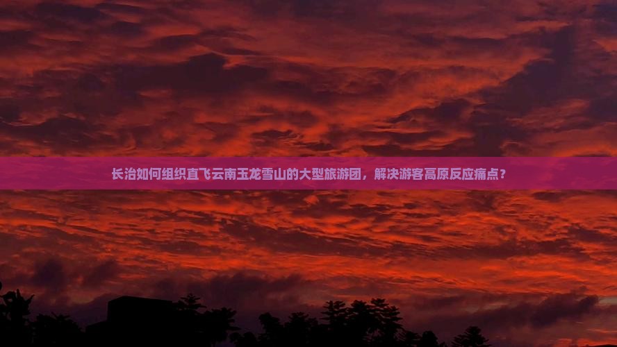 长治如何组织直飞云南玉龙雪山的大型旅游团，解决游客高原反应痛点？