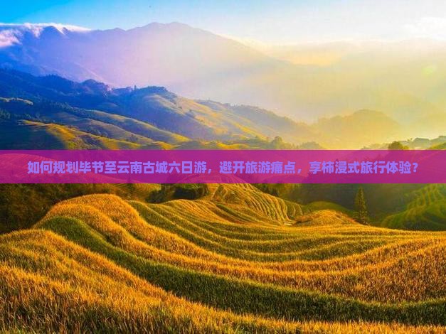 如何规划毕节至云南古城六日游，避开旅游痛点，享柿浸式旅行体验？