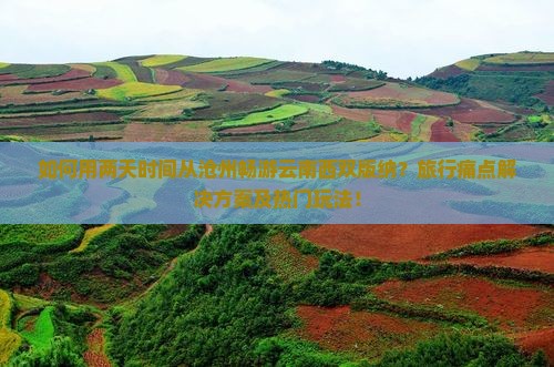如何用两天时间从沧州畅游云南西双版纳？旅行痛点解决方案及热门玩法！