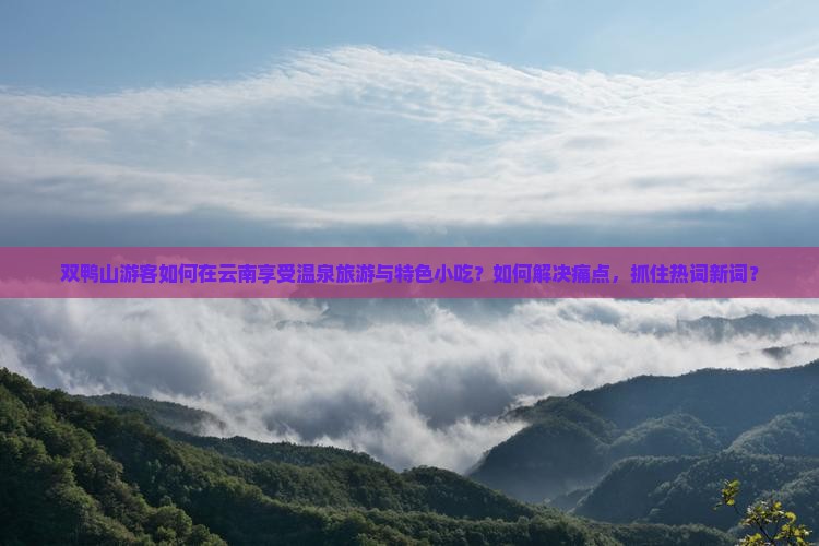 双鸭山游客如何在云南享受温泉旅游与特色小吃？如何解决痛点，抓住热词新词？