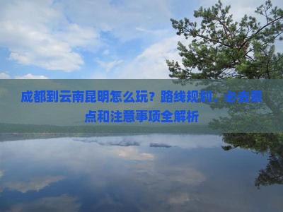 成都到云南昆明怎么玩？路线规划、必去景点和注意事项全解析