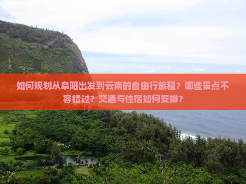 如何规划从阜阳出发到云南的自由行旅程？哪些景点不容错过？交通与住宿如何安排？
