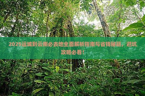 运城到云南必去地