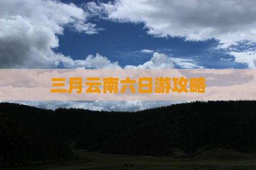 三月到云南六日游