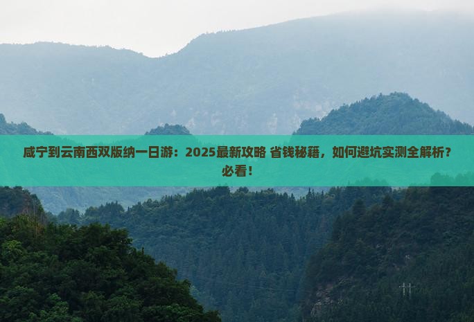 咸宁到云南西双版纳一日