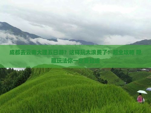 成都去云南大理五日游