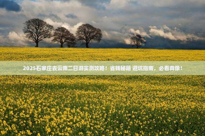 石家庄去云南二日游