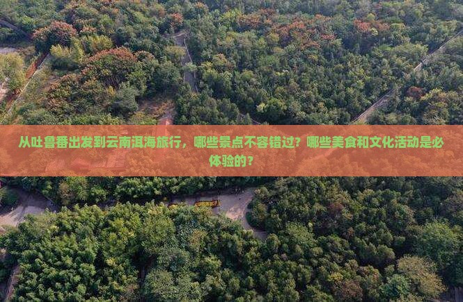 从吐鲁番出发到云南洱海旅行，哪些景点不容错过？哪些美食和文化活动是必体验的？