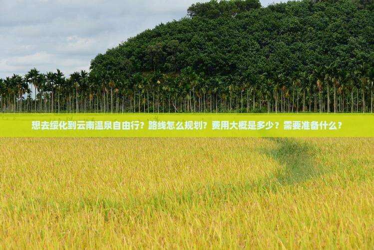 想去绥化到云南温泉自由行？路线怎么规划？费用大概是多少？需要准备什么？