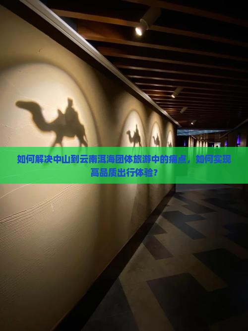 如何解决中山到云南洱海团体旅游中的痛点，如何实现高品质出行体验？