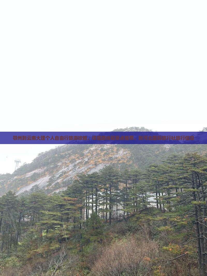 鄂州到云南大理个人自由行旅游攻略，详细路线和景点推荐，附河北国际旅行社旅行信息
