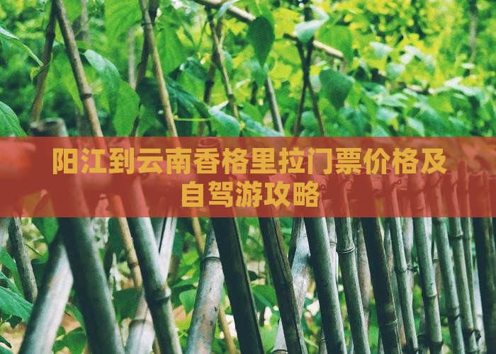 阳江到云南香格里拉门票价格及自驾游攻略