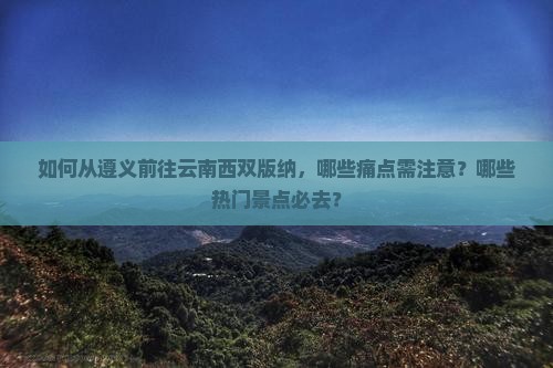 如何从遵义前往云南西双版纳，哪些痛点需注意？哪些热门景点必去？