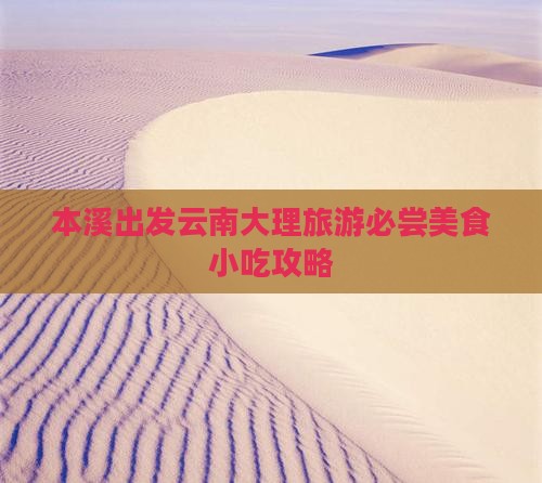 本溪出发云南大理旅游必尝美食小吃攻略