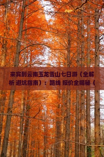 来宾到云南玉龙雪山七日游