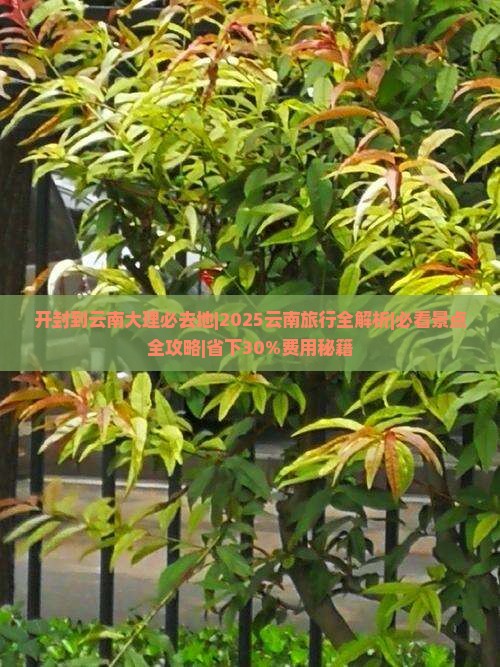 开封到云南大理必去地