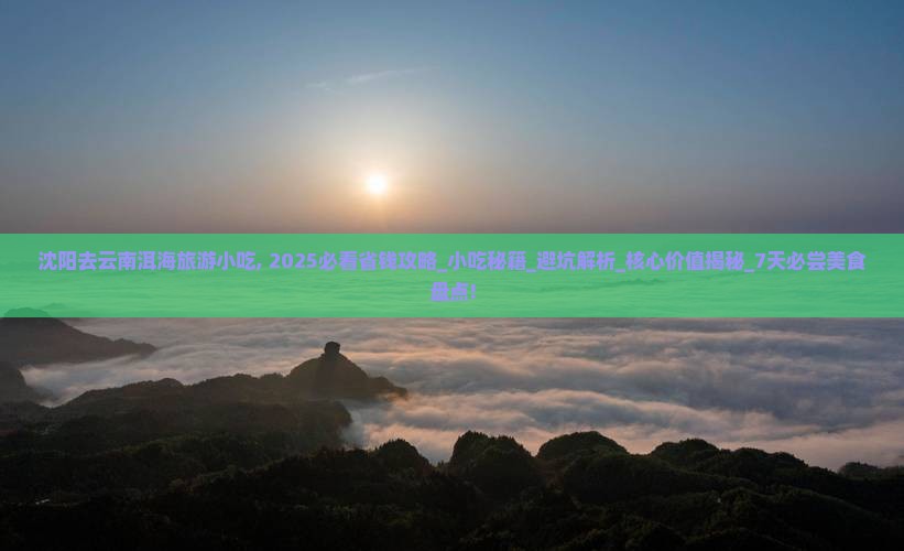 沈阳去云南洱海旅游小吃