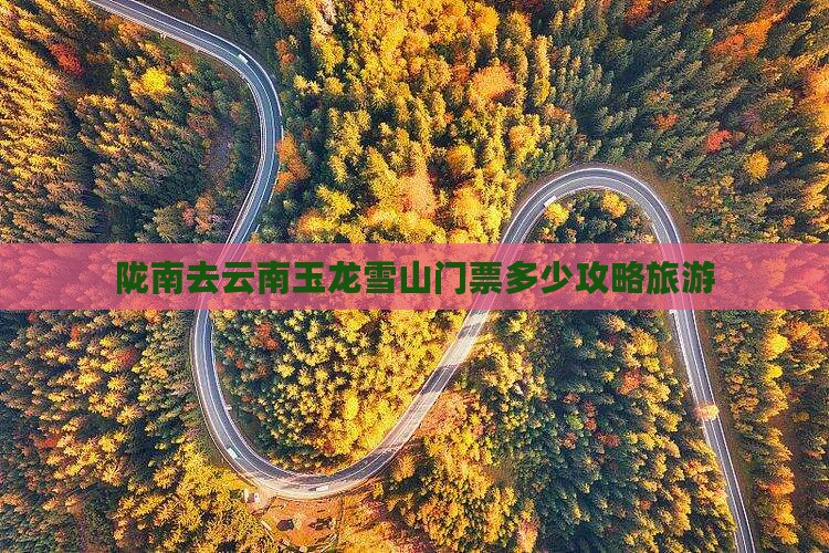 陇南去云南玉龙雪山门票