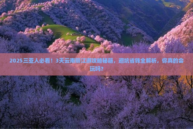 三亚去云南丽江三日游