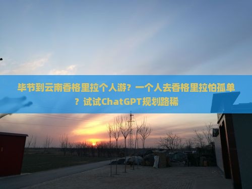 毕节到云南香格里拉个人游？一个人去香格里拉怕孤单？试试ChatGPT规划路稀