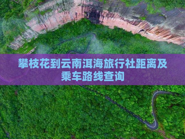 攀枝花到云南洱海旅行社距离及乘车路线查询
