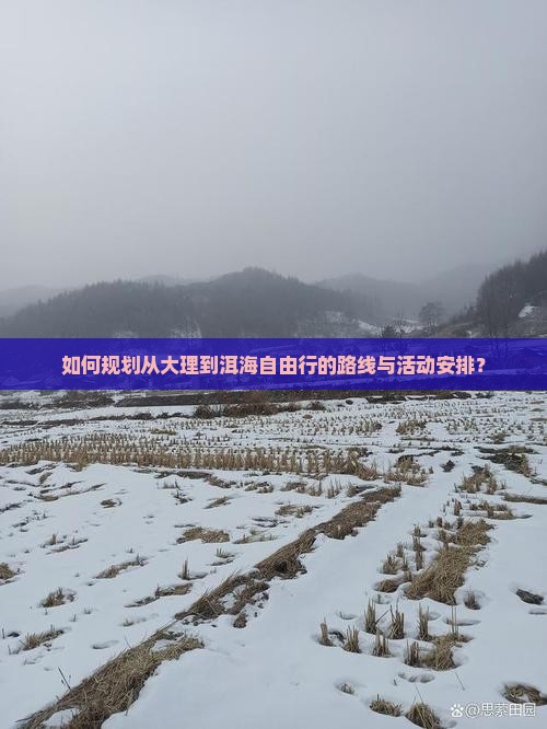 如何规划从大理到洱海自由行的路线与活动安排? 如何规划从大理到洱海自由行的路线与活动安排?