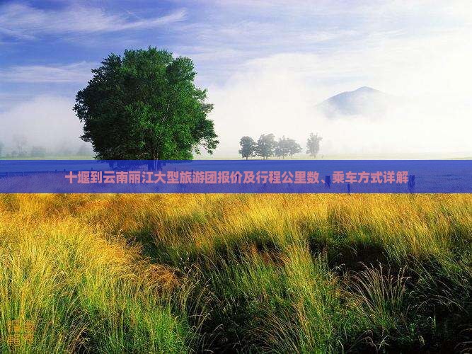 十堰到云南丽江大型旅游团报价及行程公里数、乘车方式详解