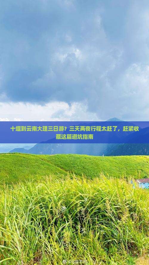 十堰到云南大理三日游？三天两夜行程太赶了，赶紧收藏这篇避坑指南