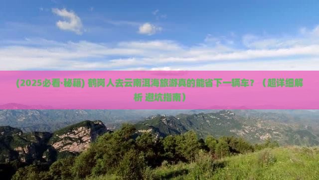 鹤岗去云南洱海旅游