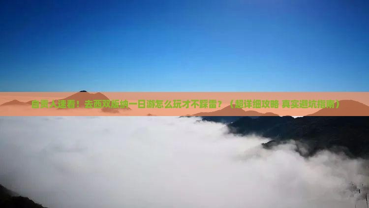 自贡去云南西双版纳一日