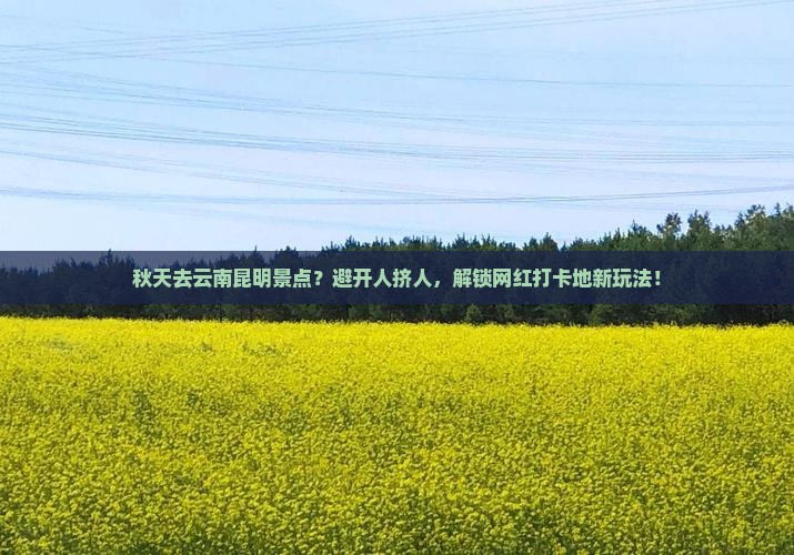秋天去云南昆明景点