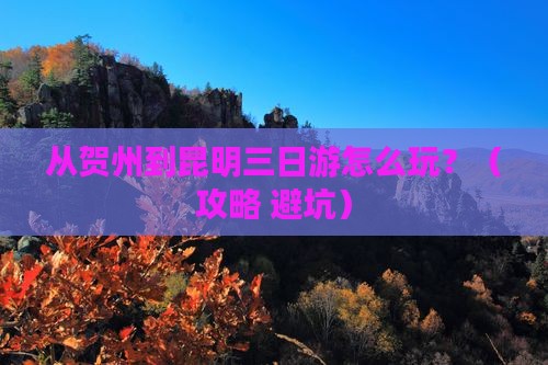 贺州去云南昆明三日游