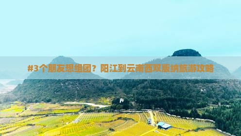 阳江去云南西双版纳团体旅游