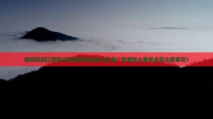 辽阳去云南西双版纳三日游
