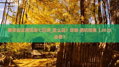 雅安去云南洱海七日游
