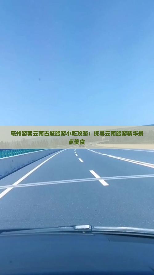 亳州游客云南古城旅游小吃攻略：探寻云南旅游精华景点美食