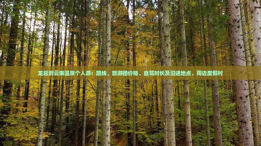 龙岩到云南温泉个人游：路线、旅游团价格、自驾时长及沿途地点、周边度假村