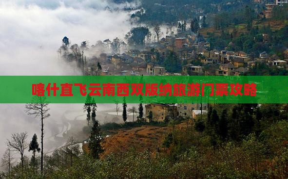 喀什直飞云南西双版纳旅游门票攻略