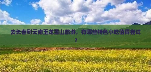 去长春到云南玉龙雪山旅游，有哪些特色小吃值得尝试？