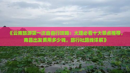 《云南旅游第一次自由行攻略：大理必看十大景点推荐，南昌出发费用多少钱，旅行社路线详解》
