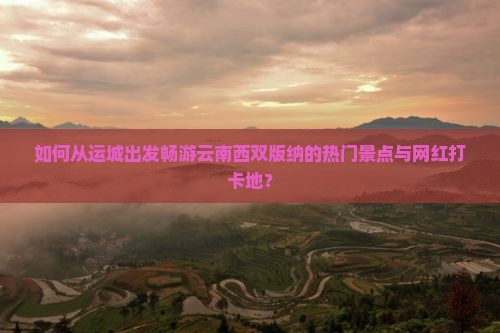 如何从运城出发畅游云南西双版纳的热门景点与网红打卡地？