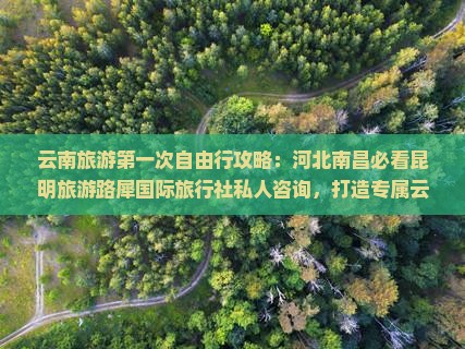 云南旅游第一次自由行攻略：河北南昌必看昆明旅游路犀国际旅行社私人咨询，打造专属云南自由旅行体验