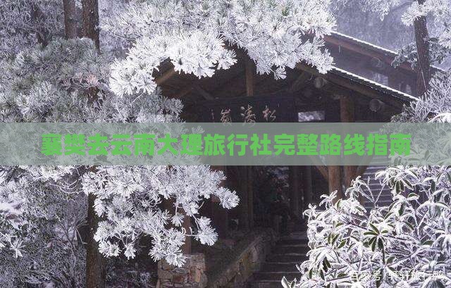 襄樊去云南大理旅行社完整路线指南