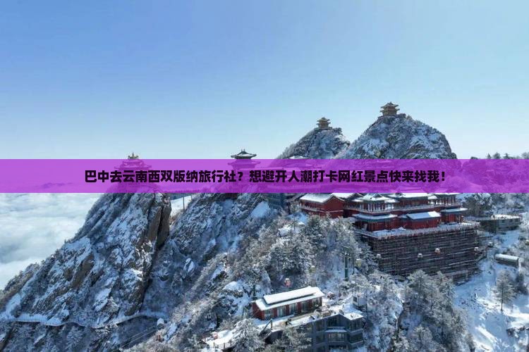 巴中去云南西双版纳旅行社？想避开人潮打卡网红景点快来找我！
